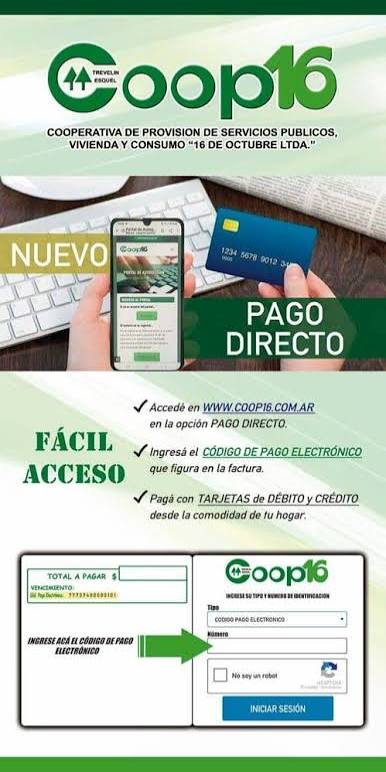 Referencia aportada de Cooperativa 16 de Octubre